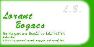 lorant bogacs business card